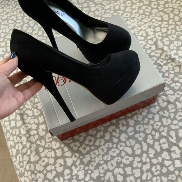 Black Platform Heels size 7.5 - Picture 3 of 8